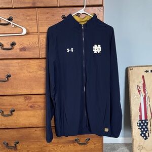 Under Armour Navy Windbreaker with Notre Dame Logo